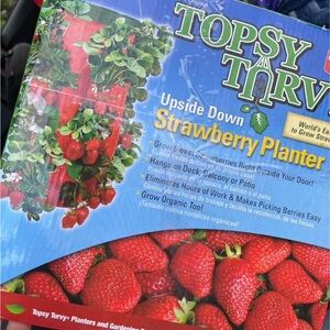Upside Down Strawberry Planter - Red